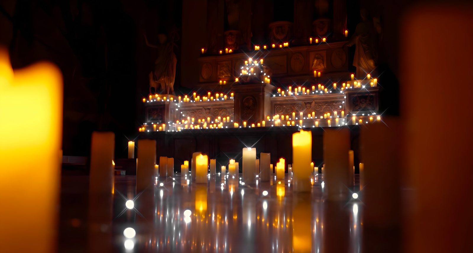 Concert à la bougie — un océan de flammes